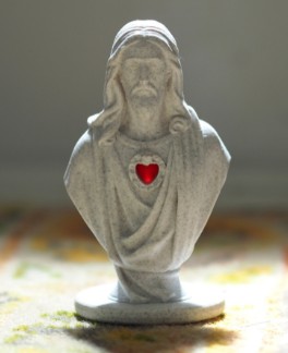 A handcrafted Sacred Heart devotional piece